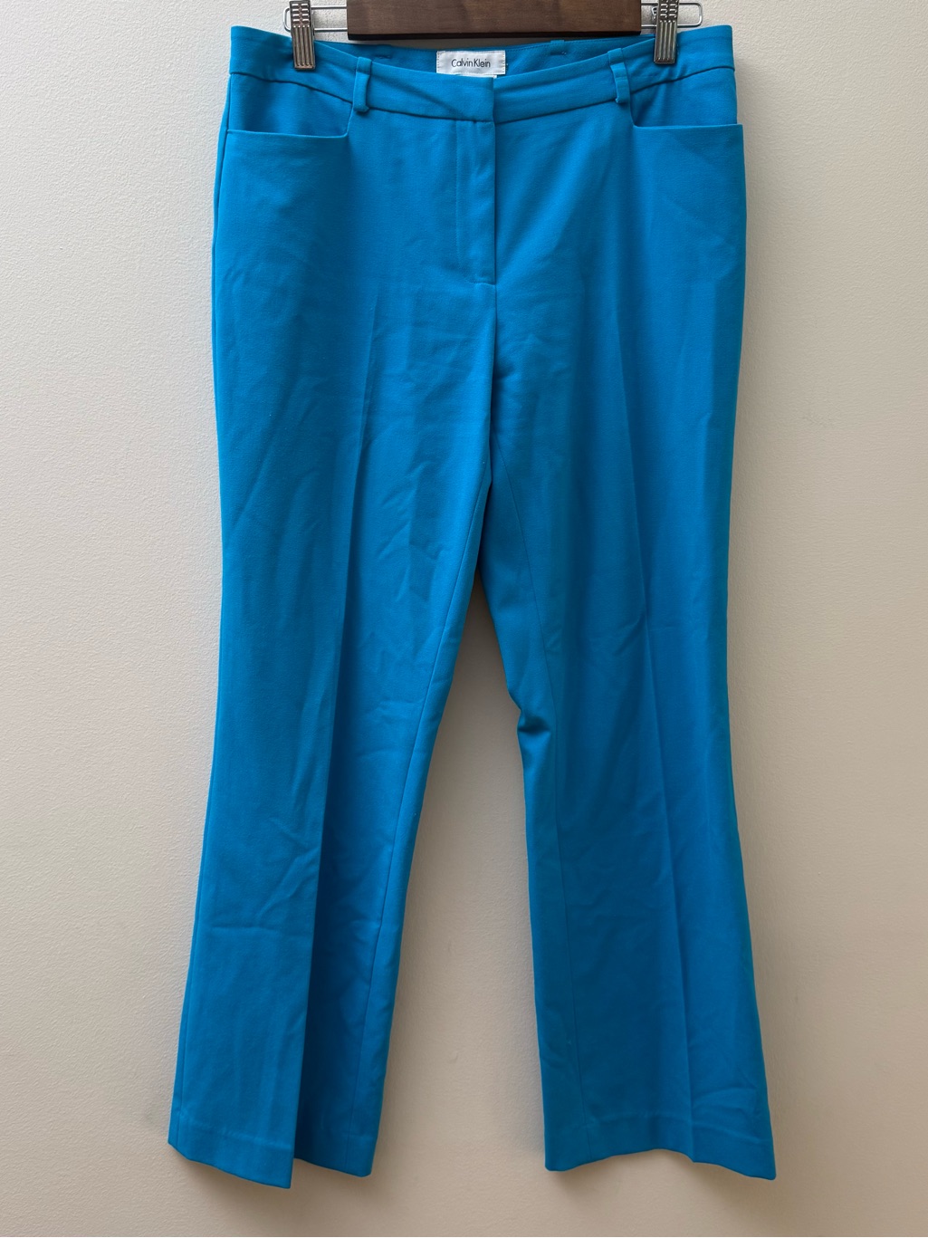 Calvin Klein Vibrant Teal Modern-Fit Trousers